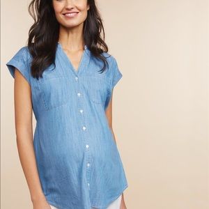 Motherhood maternity denim shirt